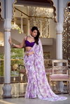 Everly By Ynf7006 Weightless Marbal With Foral Print And Lace Border Saree Wholesale Suppliers In Mumbai